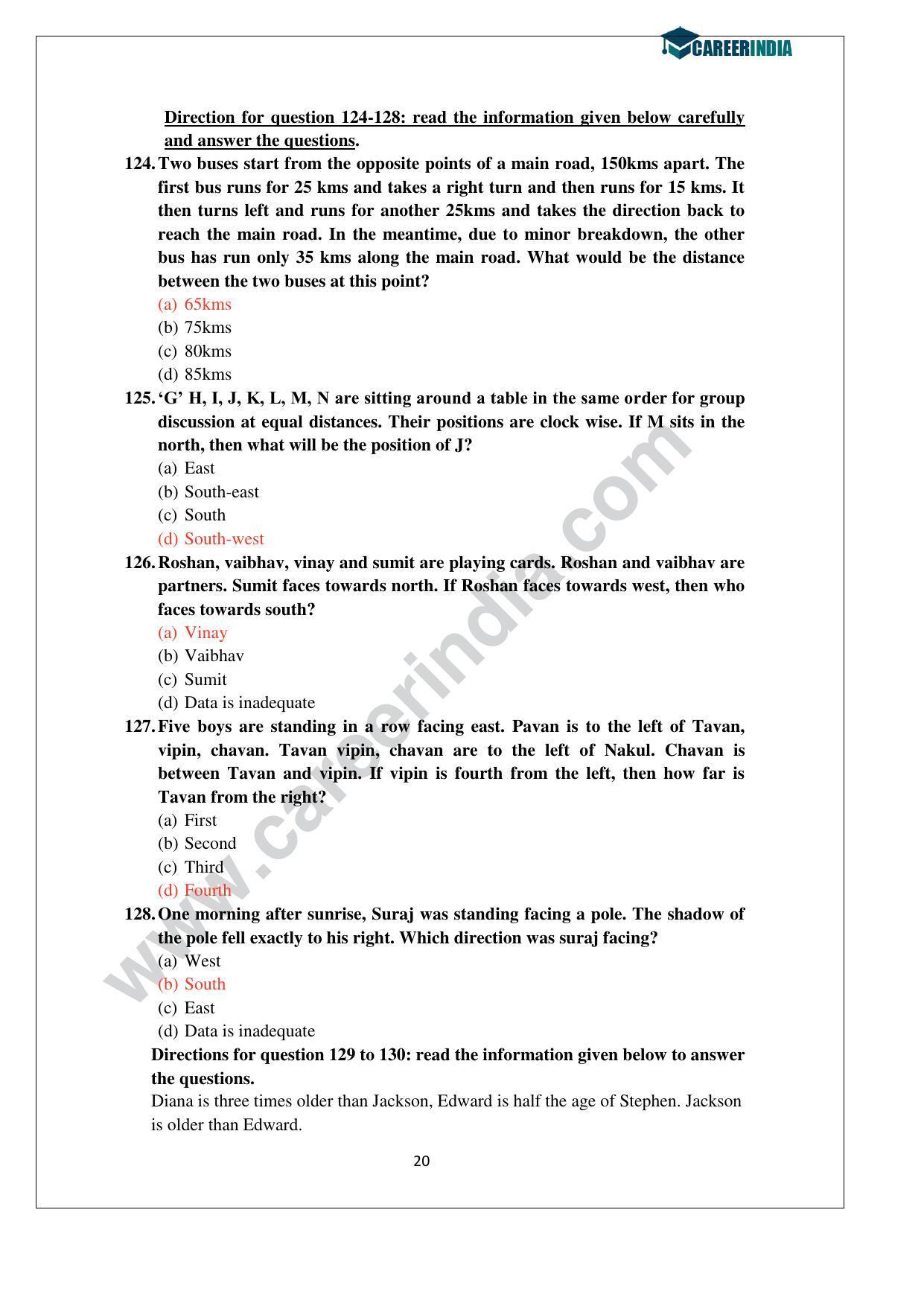 CLAT 2014 UG Question Paper with Answer Key - Page 20