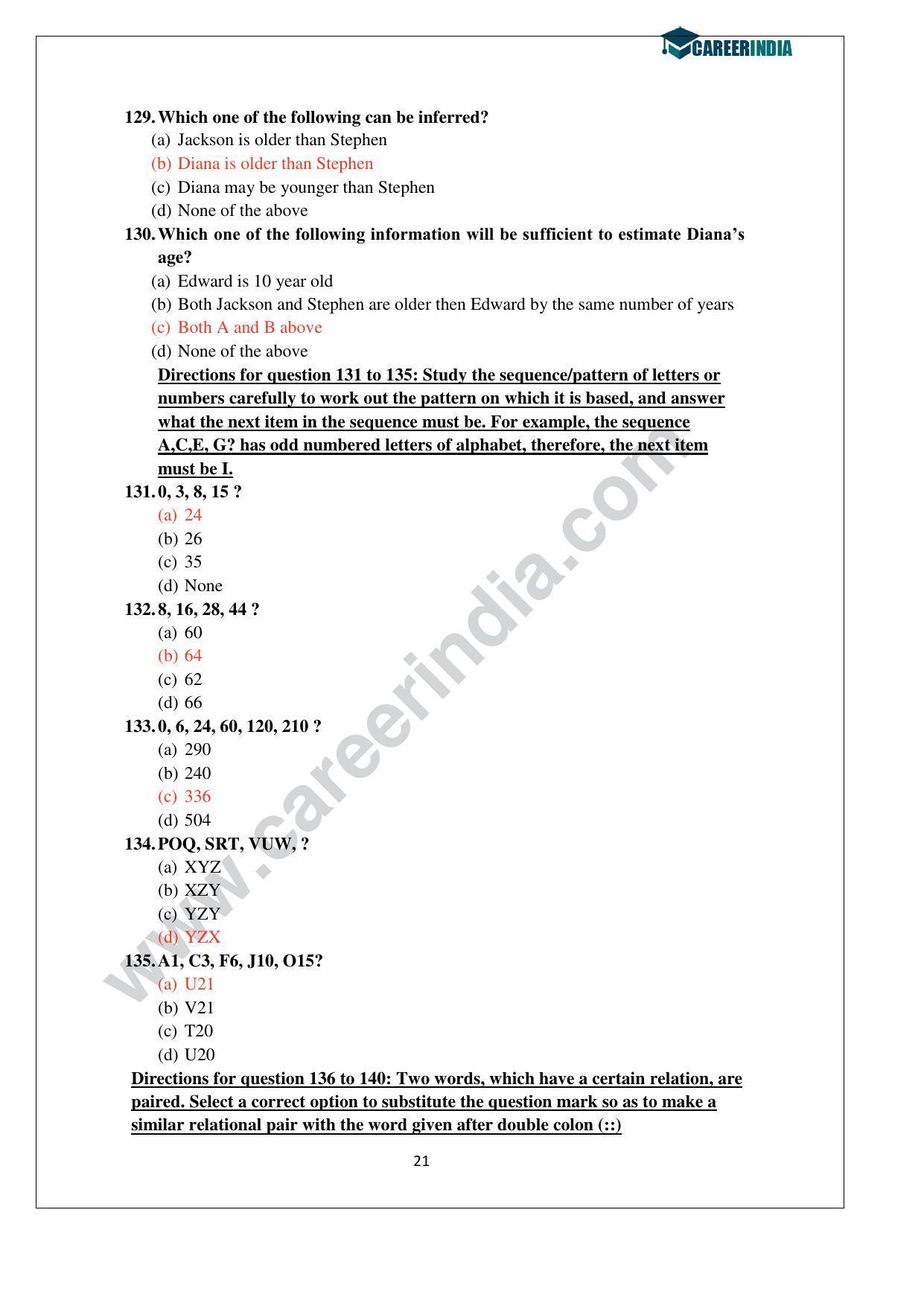CLAT 2014 UG Question Paper with Answer Key - Page 21
