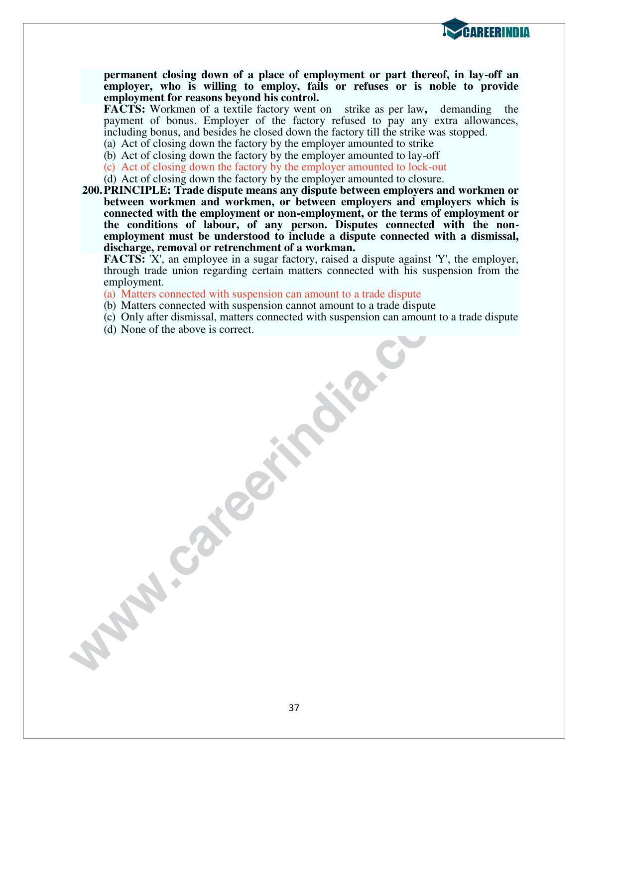 CLAT 2014 UG Question Paper with Answer Key - Page 37
