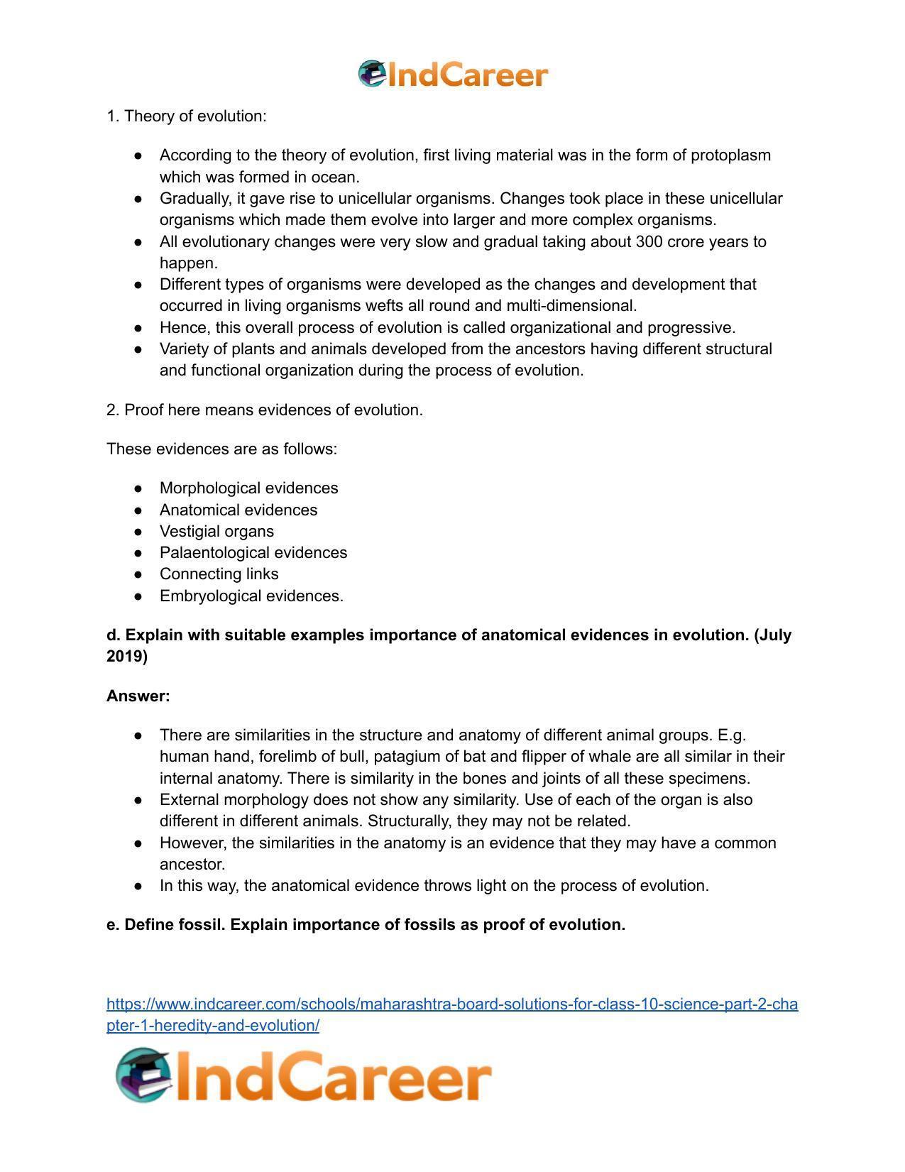 Maharashtra Board Solutions for Class 10- Science (Part 2): Chapter 1- Heredity and Evolution - Page 10