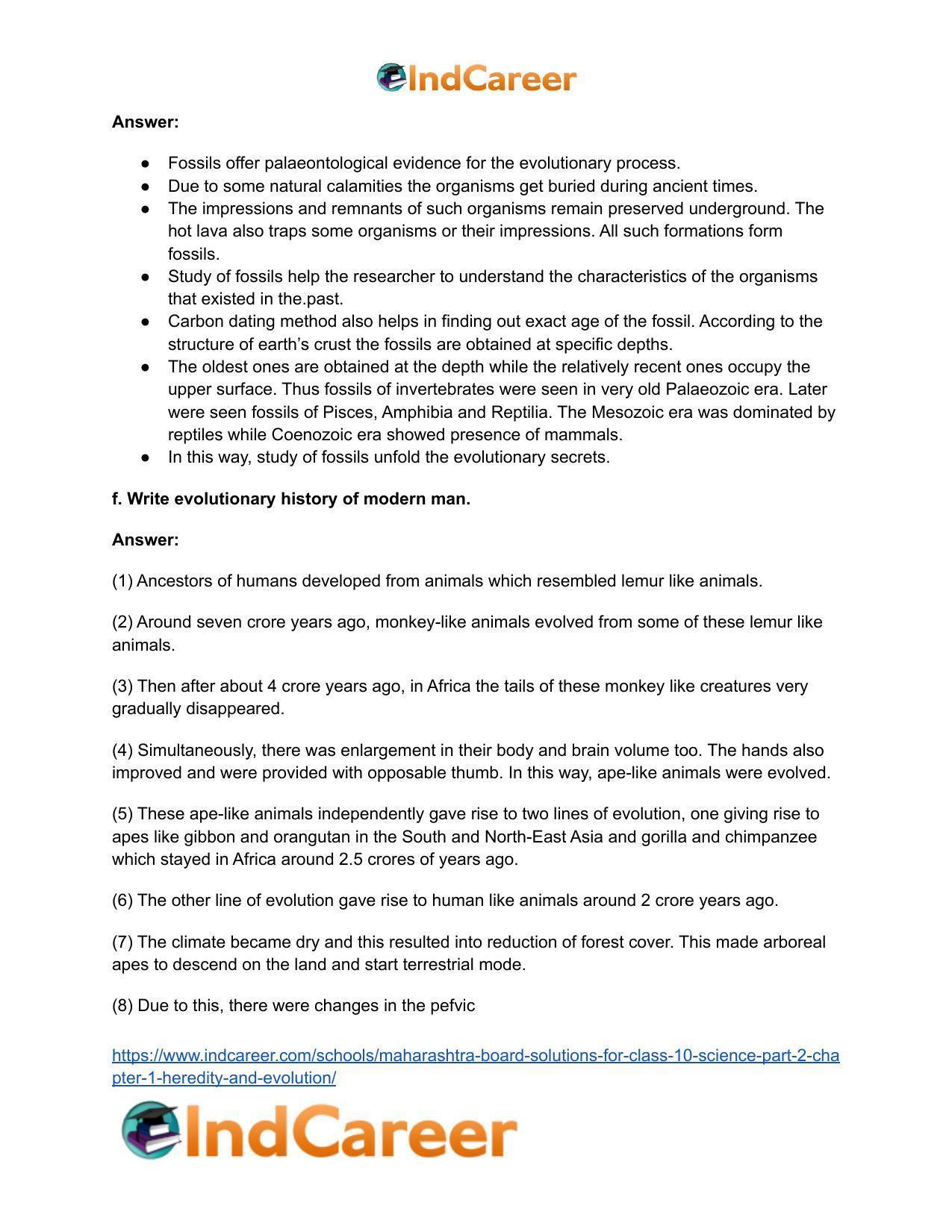 Maharashtra Board Solutions for Class 10- Science (Part 2): Chapter 1- Heredity and Evolution - Page 11