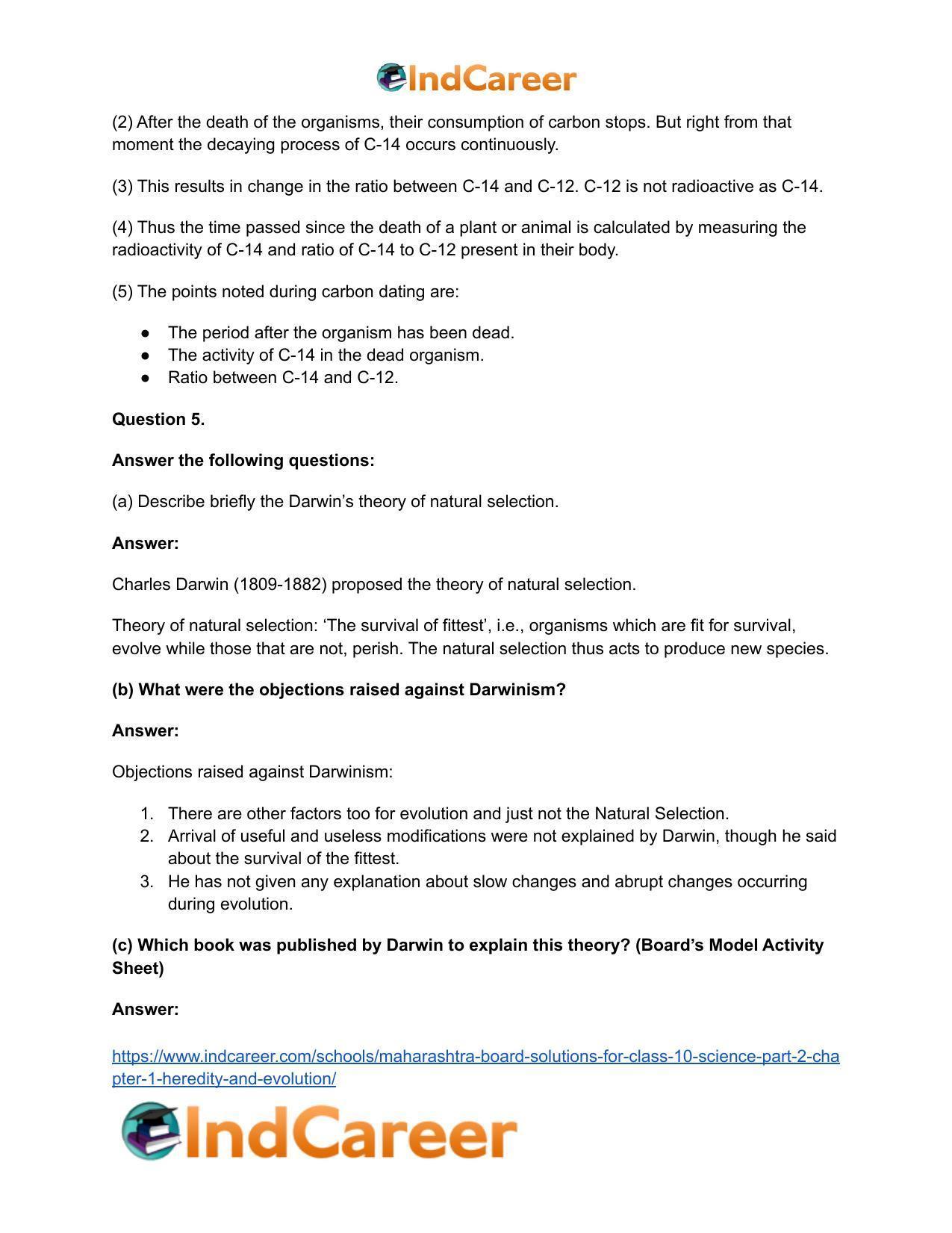Maharashtra Board Solutions for Class 10- Science (Part 2): Chapter 1- Heredity and Evolution - Page 31