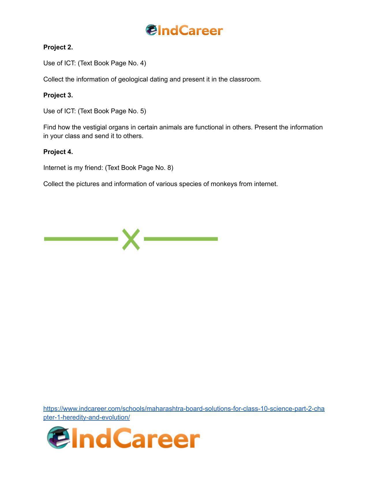 Maharashtra Board Solutions for Class 10- Science (Part 2): Chapter 1- Heredity and Evolution - Page 44