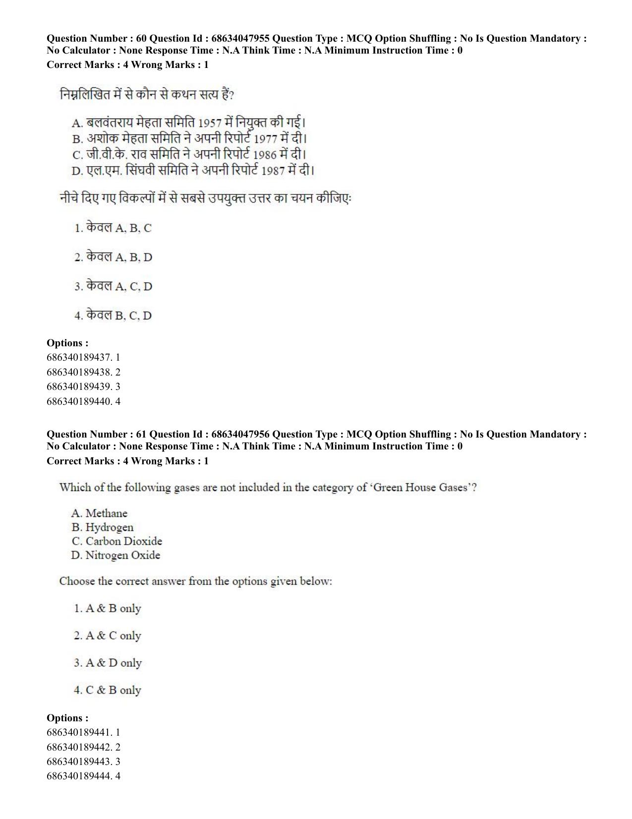 CUET PG 2023: HUQP21 – Social Work (Eng)-Shift 2 (30-06-2023) Question Paper - Page 60