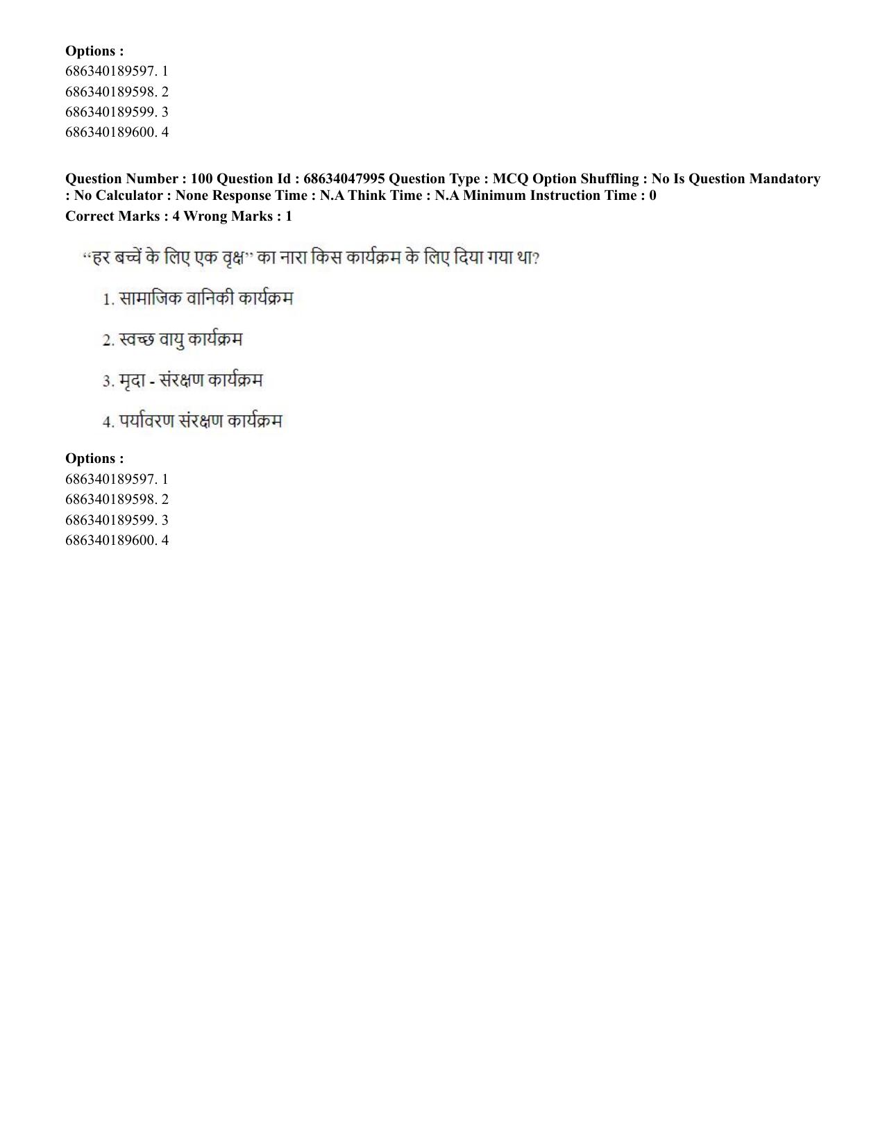 CUET PG 2023: HUQP21 – Social Work (Eng)-Shift 2 (30-06-2023) Question Paper - Page 96