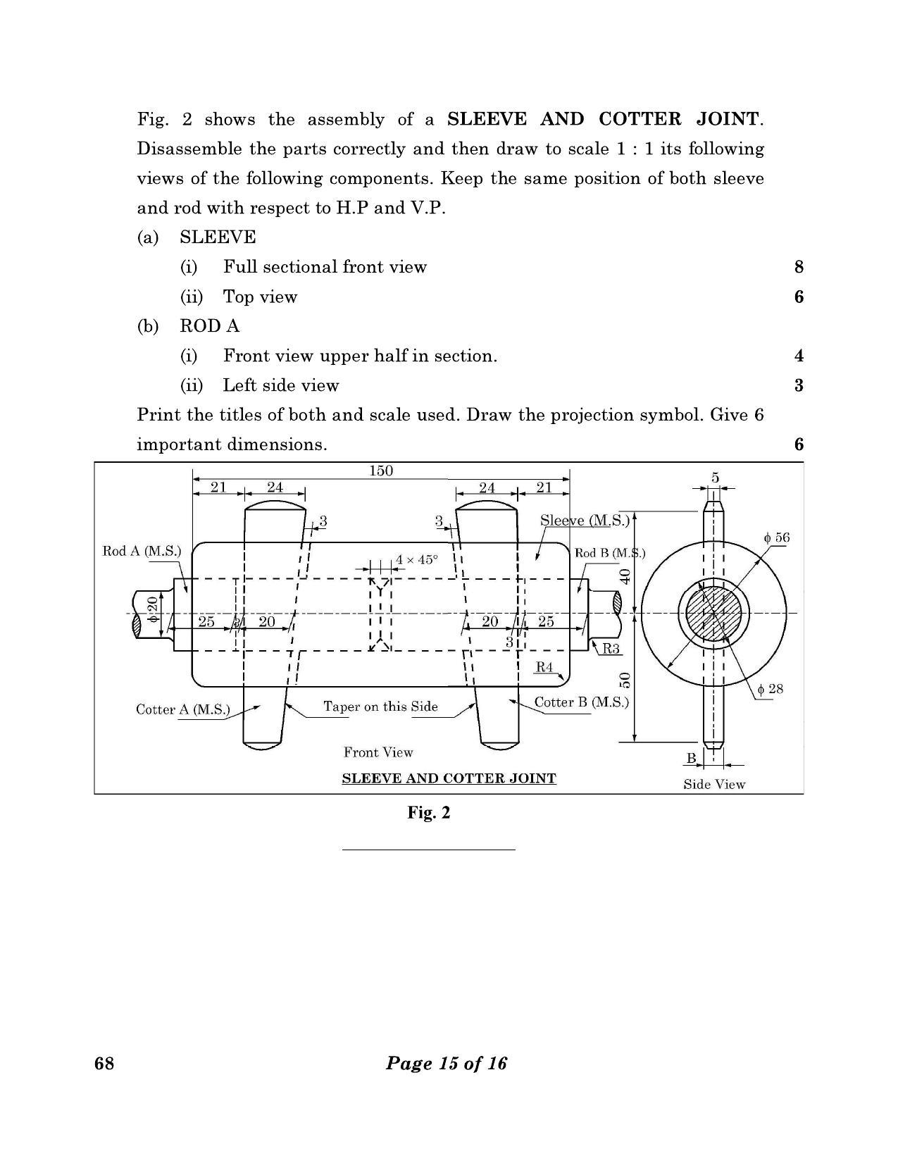 CBSE Class 12 68 Engineering Graphics 2023 Question Paper - Page 15