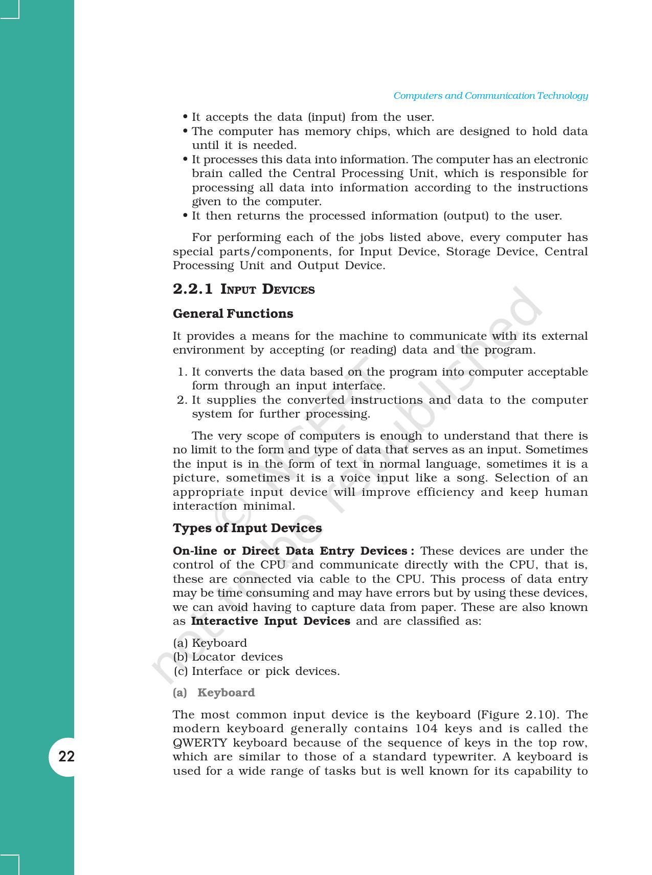 NCERT Book for Class 11 Computers Chapter 2 Components of CCT - Page 8