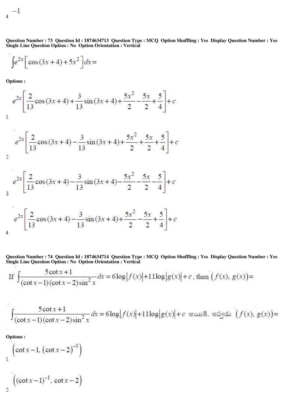 TS EAMCET 2019 Engineering Question Paper with Key (23 April 2019 Forenoon) - Page 43