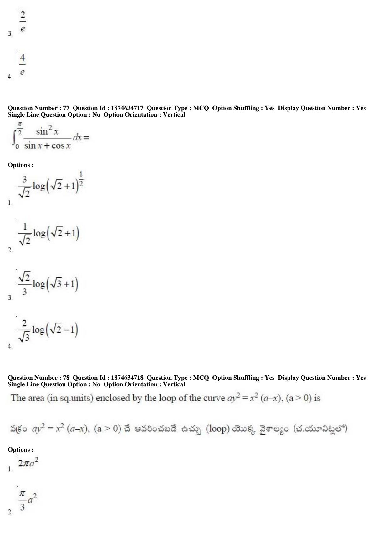 TS EAMCET 2019 Engineering Question Paper with Key (23 April 2019 Forenoon) - Page 45