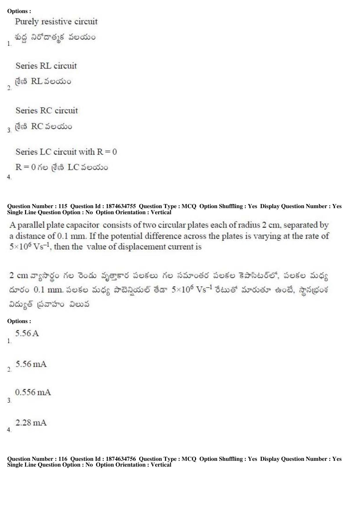TS EAMCET 2019 Engineering Question Paper with Key (23 April 2019 Forenoon) - Page 72