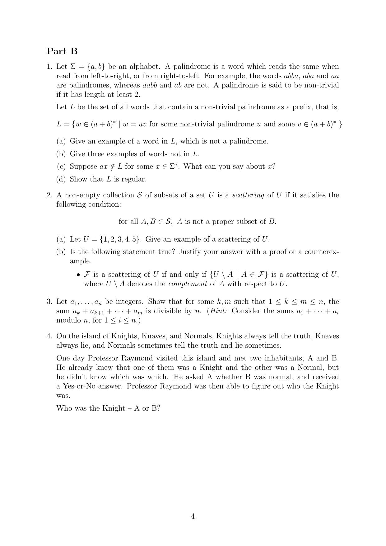 MSc/Ph.D. Computer Science 2023 Question Paper - Page 4