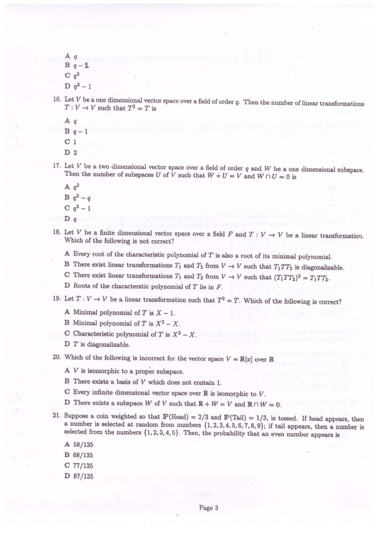CETPG (Mathematics) 2022 Question Paper - Page 4
