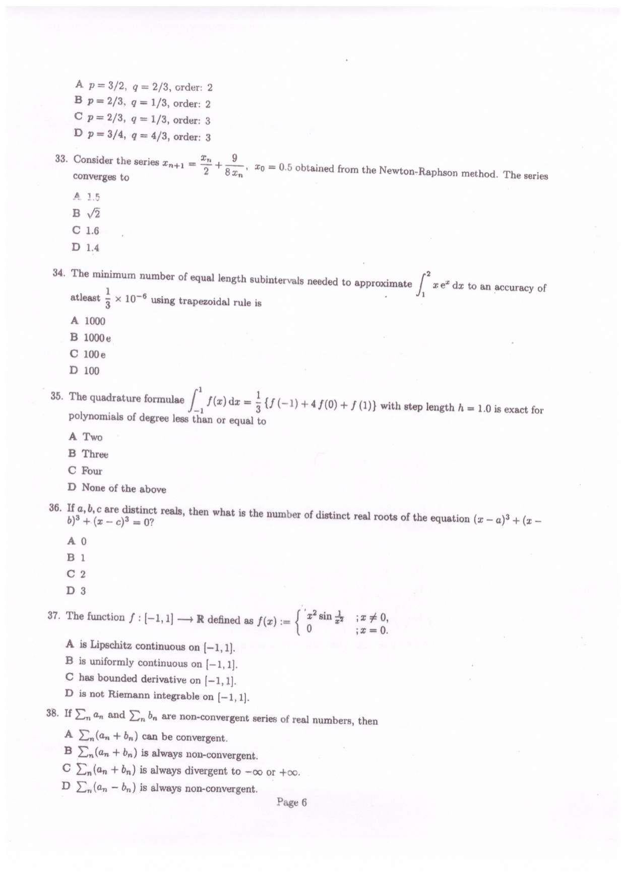 CETPG (Mathematics) 2022 Question Paper - Page 7