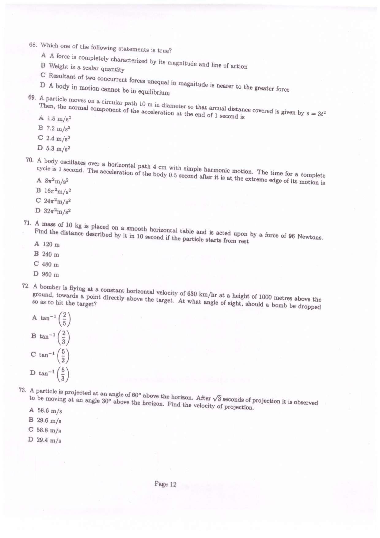 CETPG (Mathematics) 2022 Question Paper - Page 13