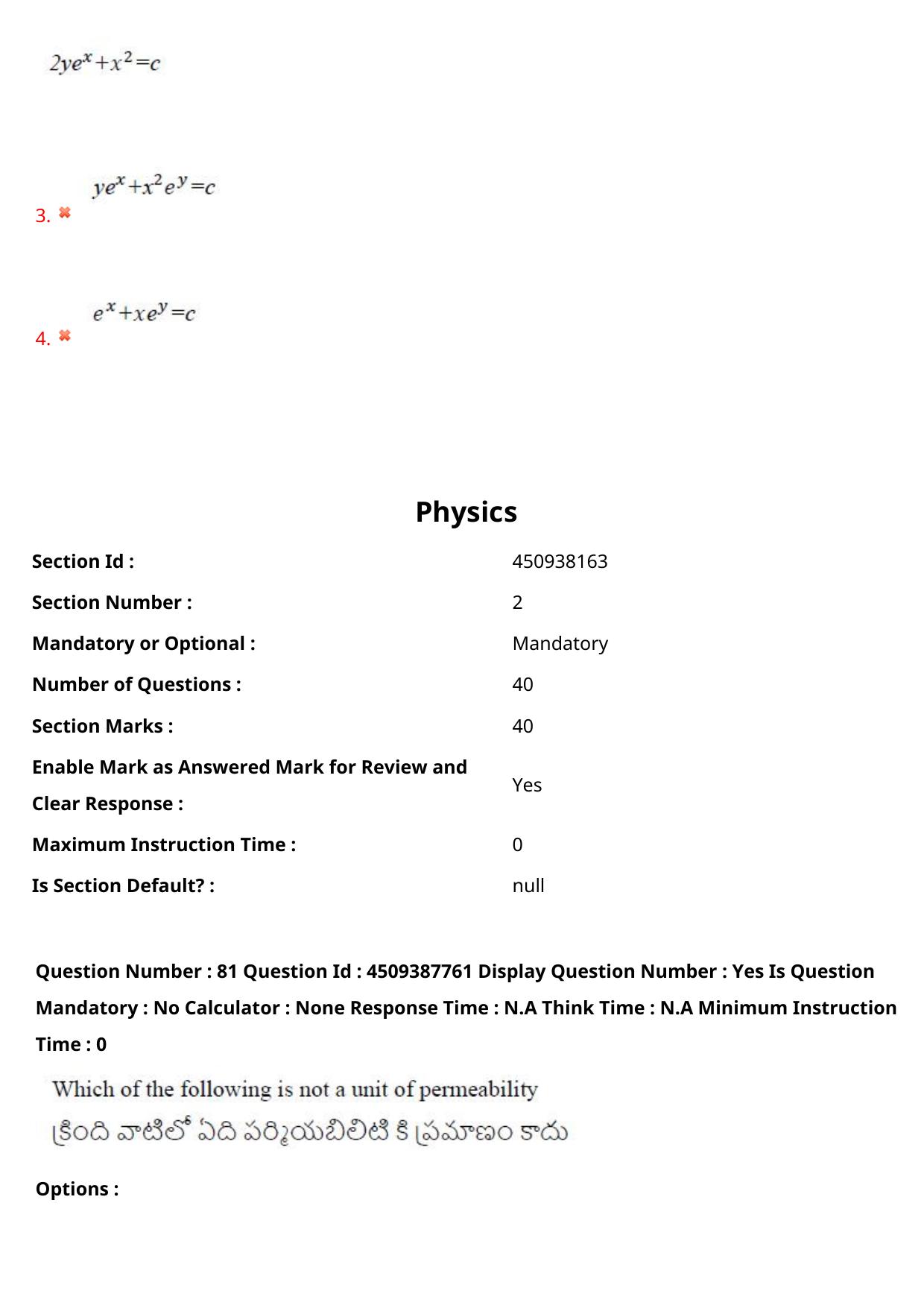 AP EAPCET 2024 - 23 May 2024 Forenoon - Master Engineering Question Paper With Preliminary Keys - Page 64