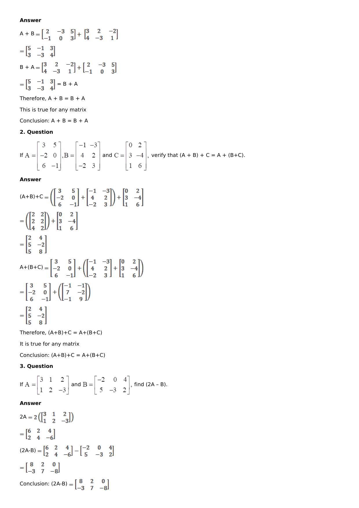 Chapter 5: Matrices Solutions: RS Aggarwal Class 12 Solutions  - Page 5
