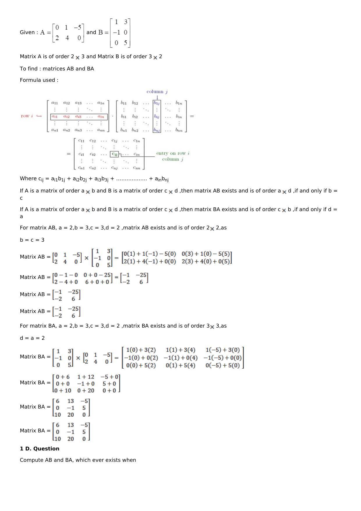 Chapter 5: Matrices Solutions: RS Aggarwal Class 12 Solutions  - Page 14