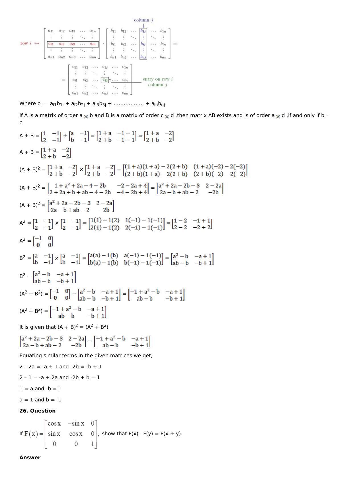 Chapter 5: Matrices Solutions: RS Aggarwal Class 12 Solutions  - Page 44