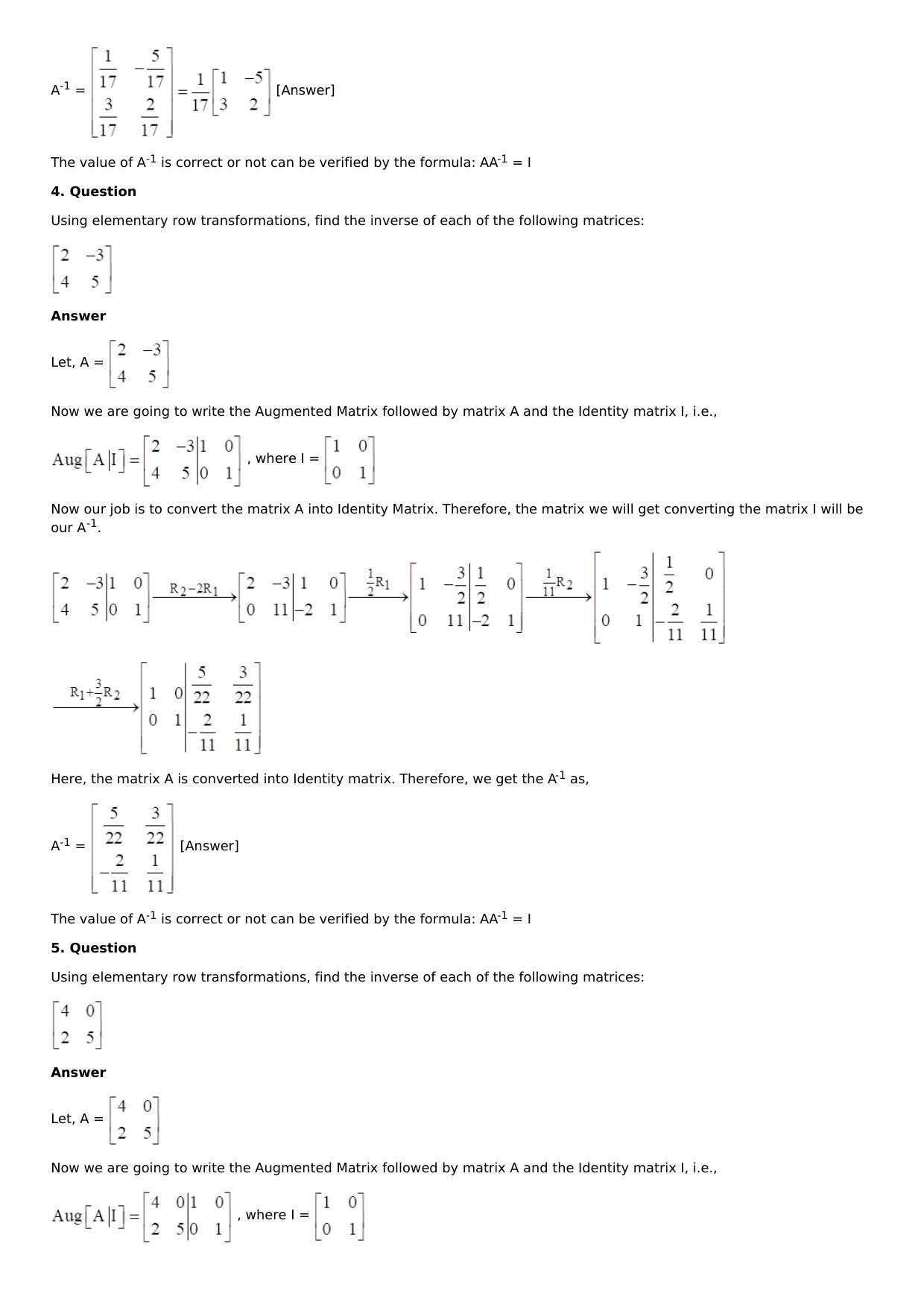 Chapter 5: Matrices Solutions: RS Aggarwal Class 12 Solutions  - Page 69
