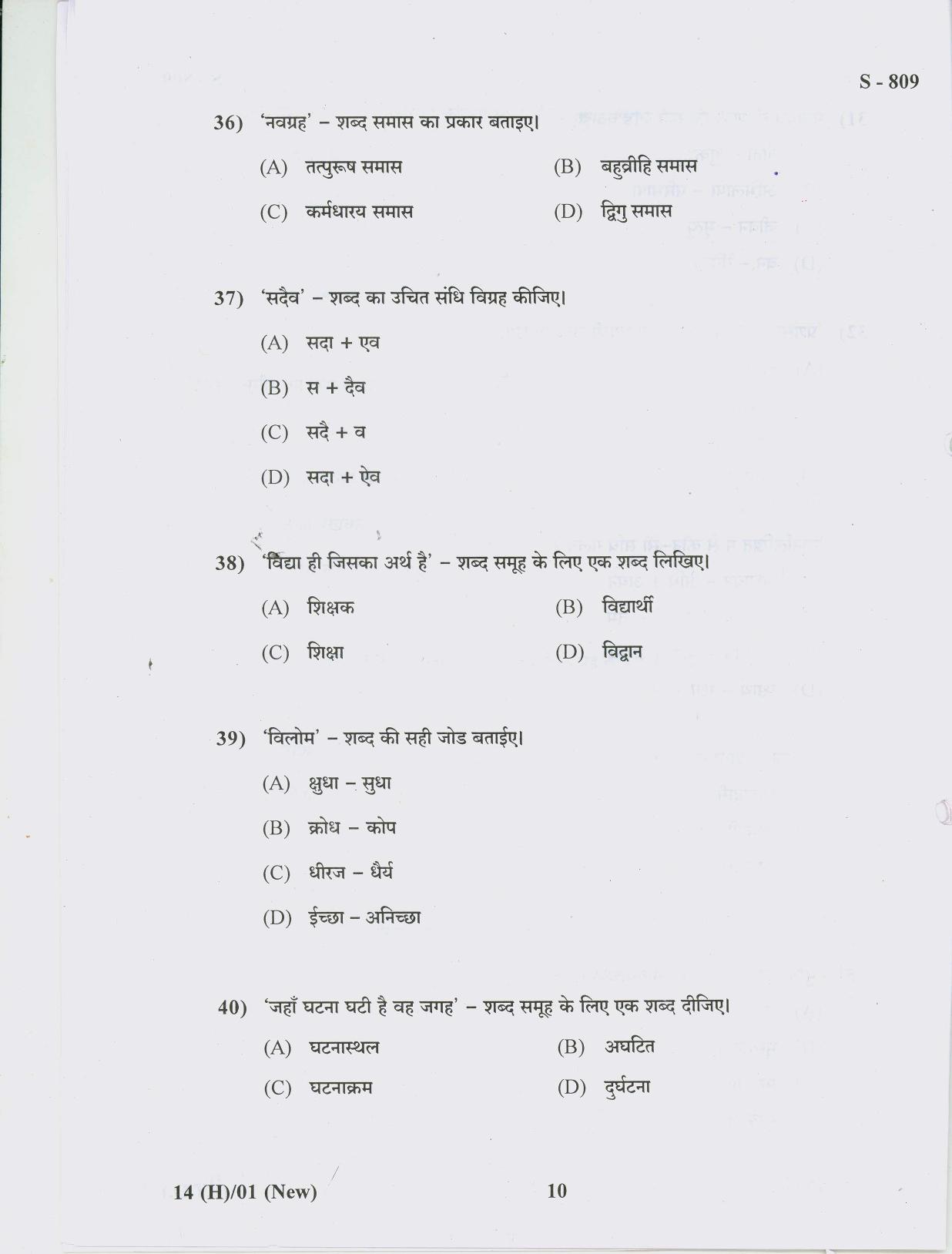 Gujarat Board Class 10th 14 HINDI NEW COURSE 2019 Question Paper - Page 10
