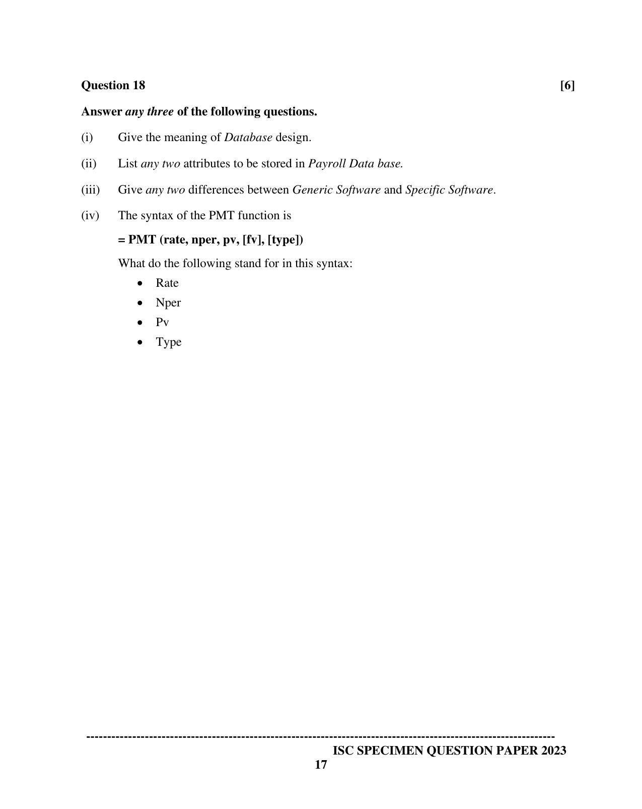 ISC Class 12 Accounts Sample Paper 2023 - Page 17