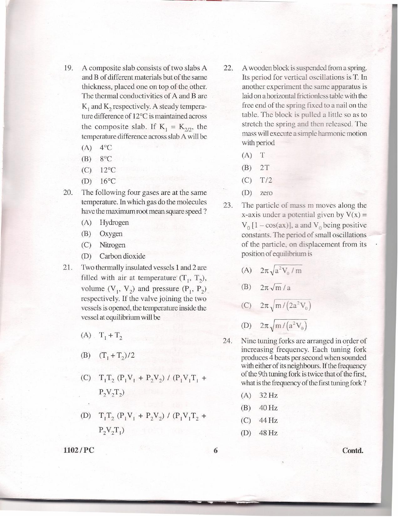 APJEE Physics & Chemistry 2011 Question Paper - Page 5