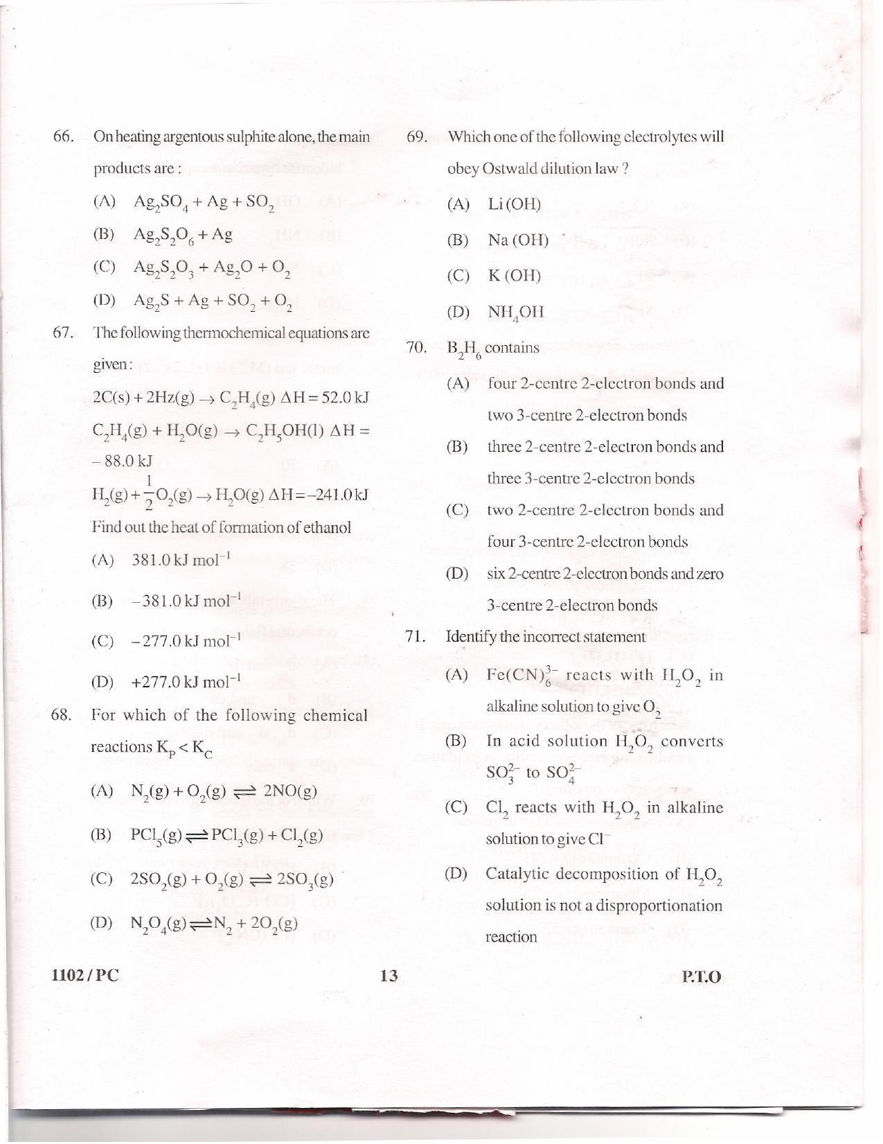 APJEE Physics & Chemistry 2011 Question Paper - Page 12