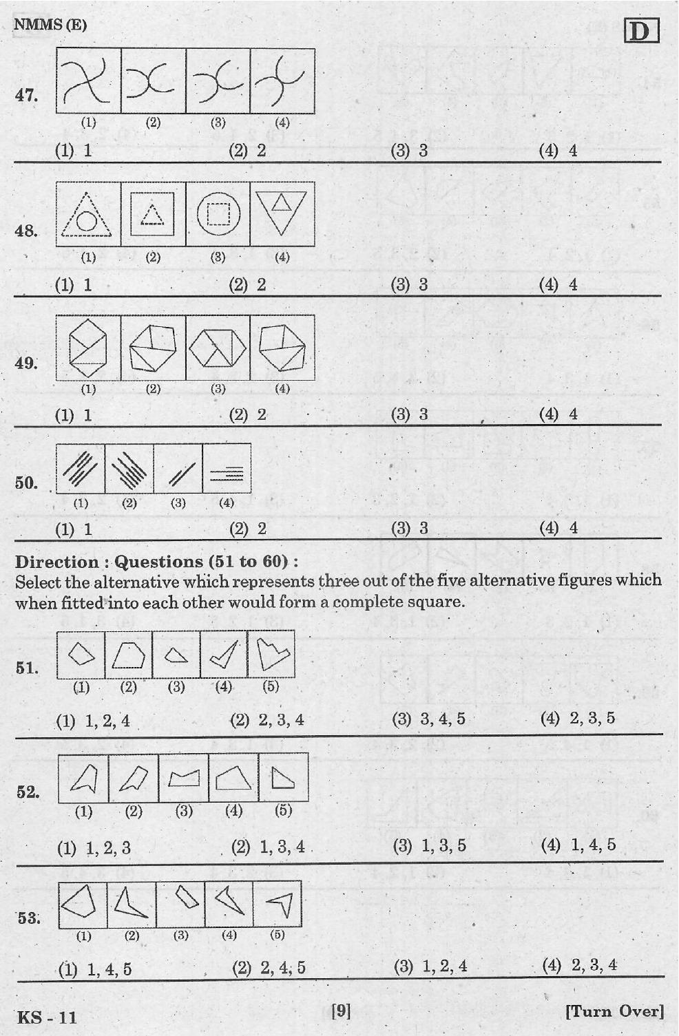 NMMS Feb 2021 - Booklet Code-D (English Medium) - Page 9