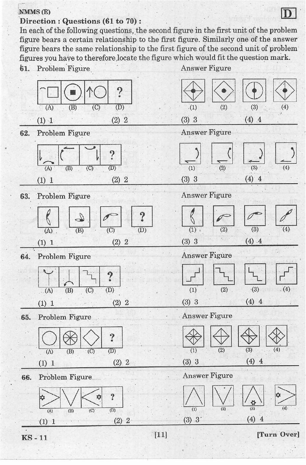 NMMS Feb 2021 - Booklet Code-D (English Medium) - Page 11