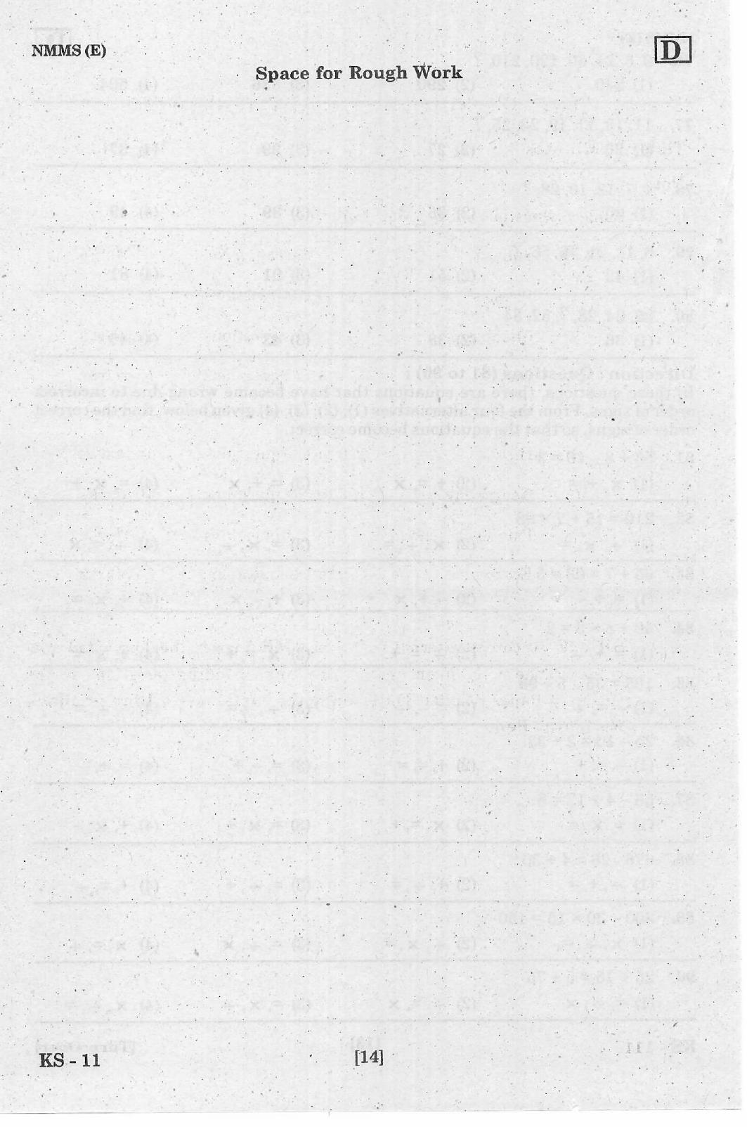NMMS Feb 2021 - Booklet Code-D (English Medium) - Page 14