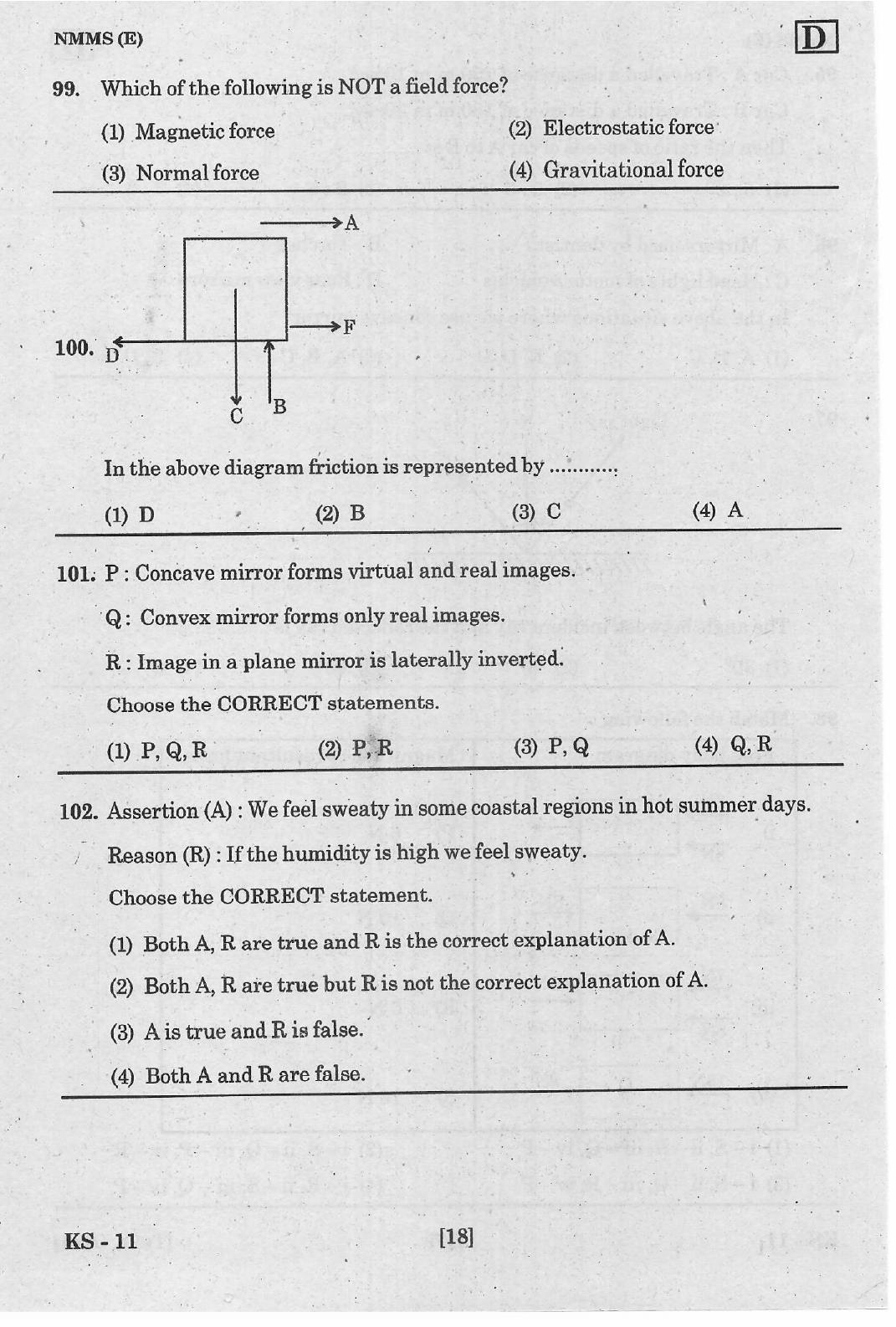 NMMS Feb 2021 - Booklet Code-D (English Medium) - Page 18
