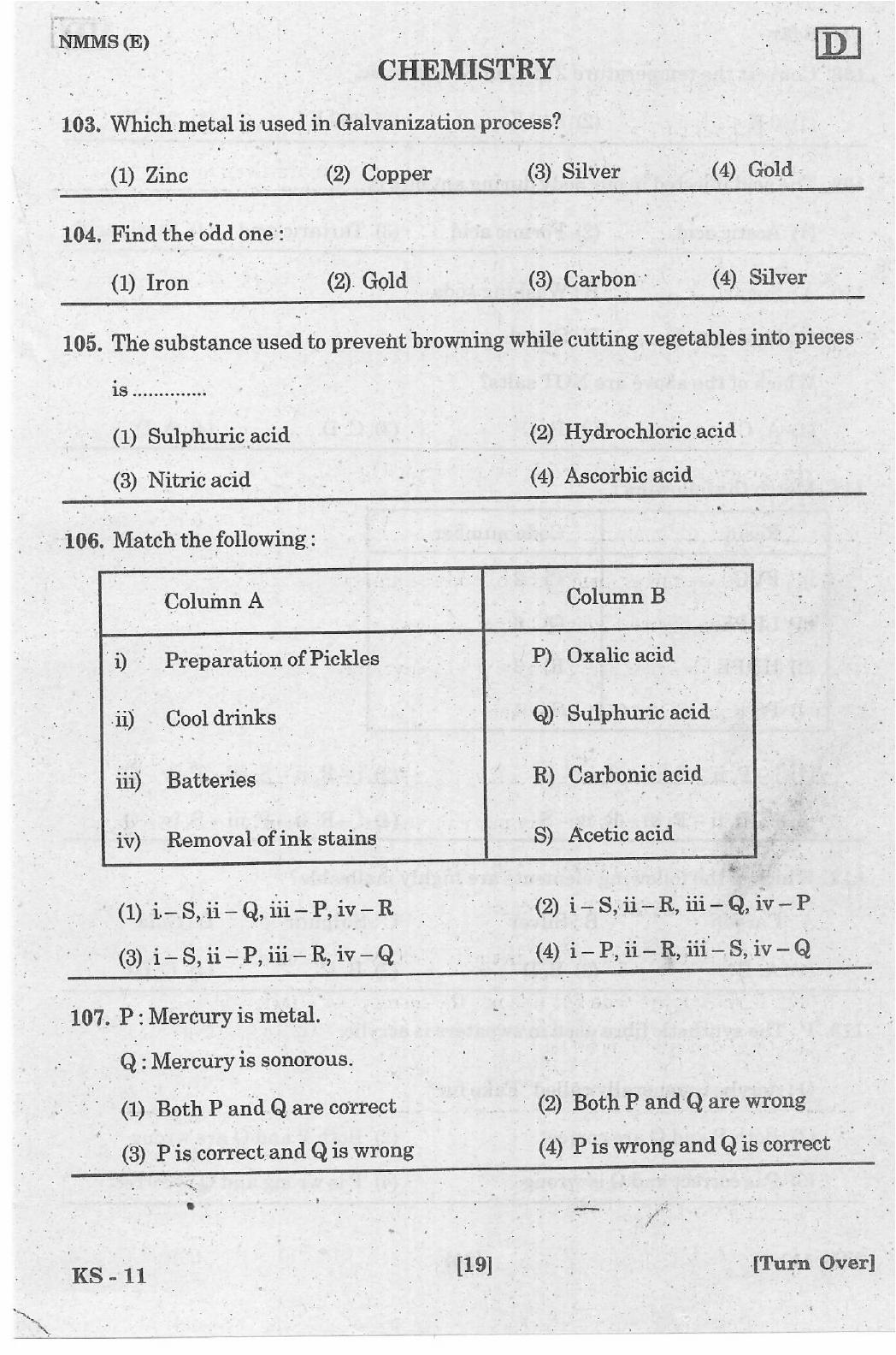 NMMS Feb 2021 - Booklet Code-D (English Medium) - Page 19