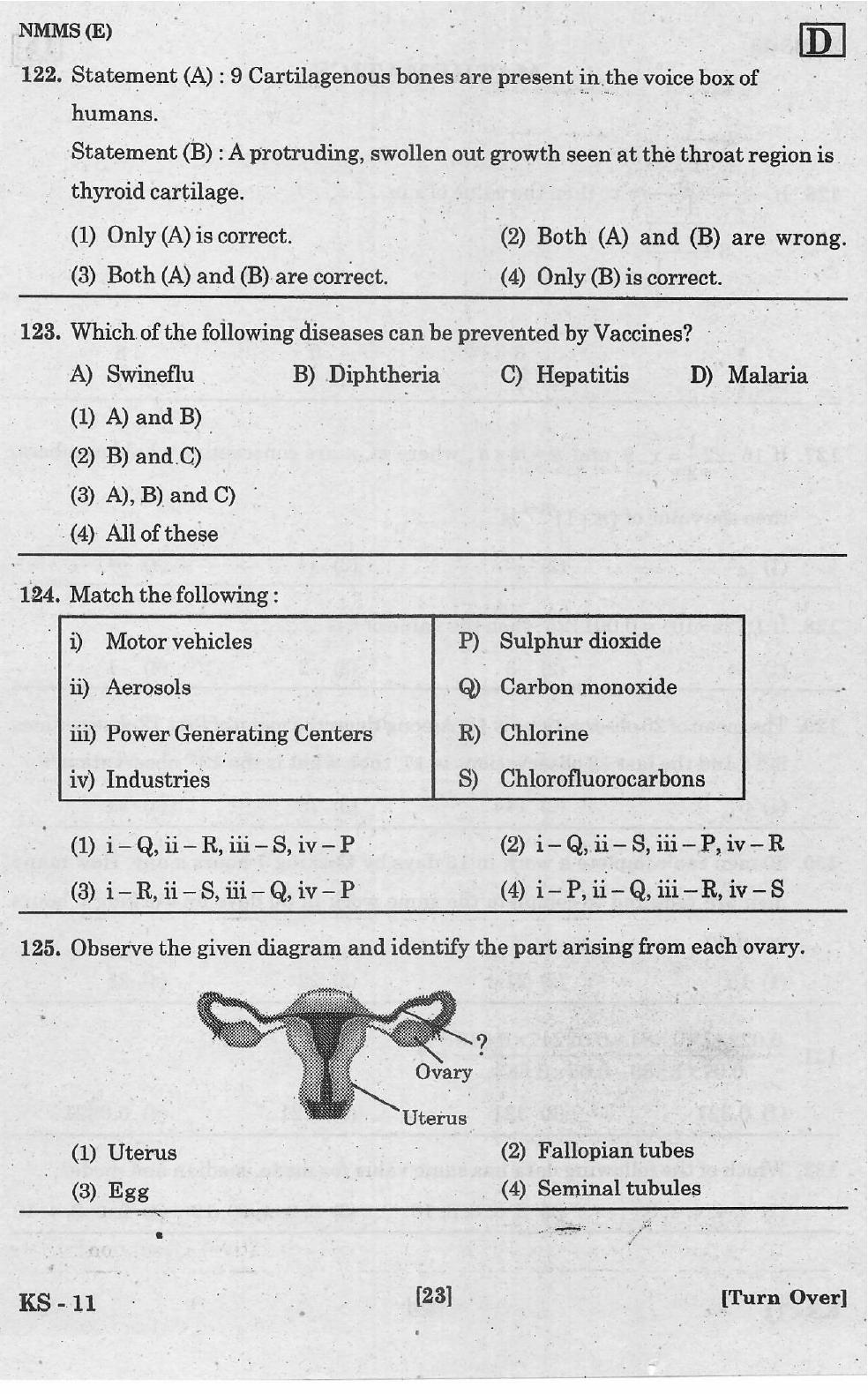 NMMS Feb 2021 - Booklet Code-D (English Medium) - Page 23