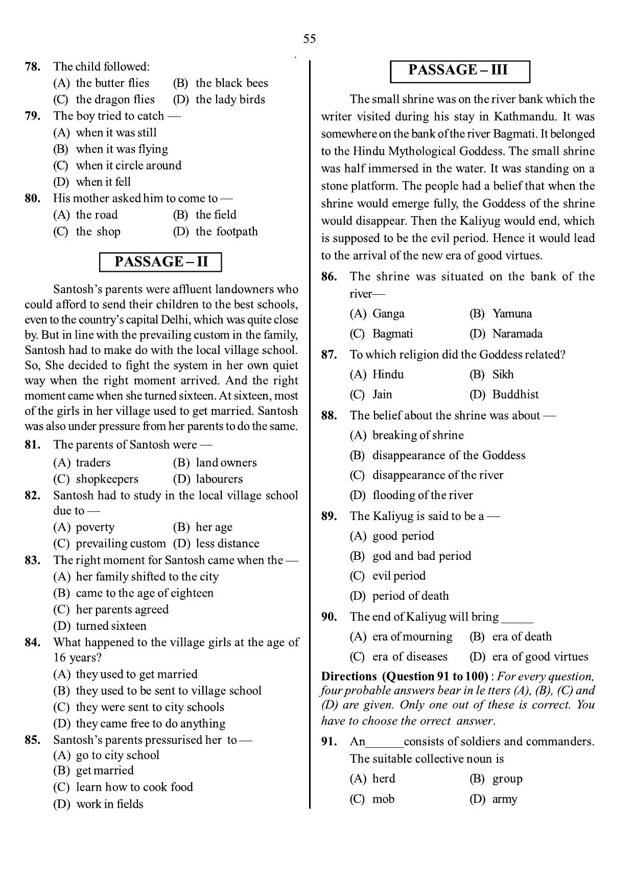 JNVST Class 6 2010 Question Paper with Solutions - Page 6