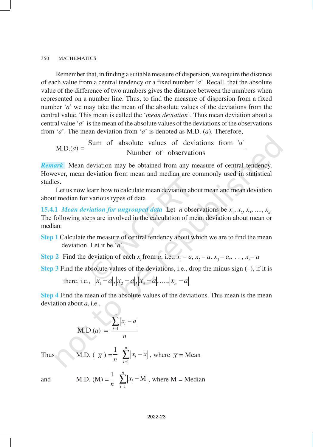 NCERT Book for Class 11 Maths Chapter 15 Statistics - Page 4