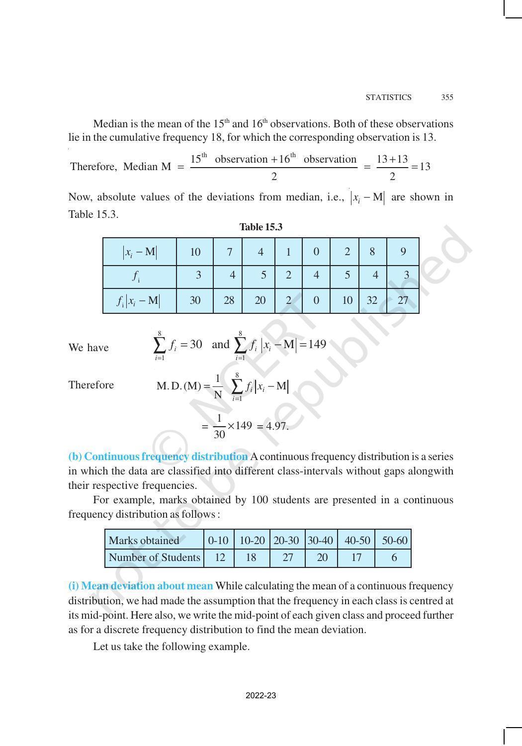 NCERT Book for Class 11 Maths Chapter 15 Statistics - Page 9