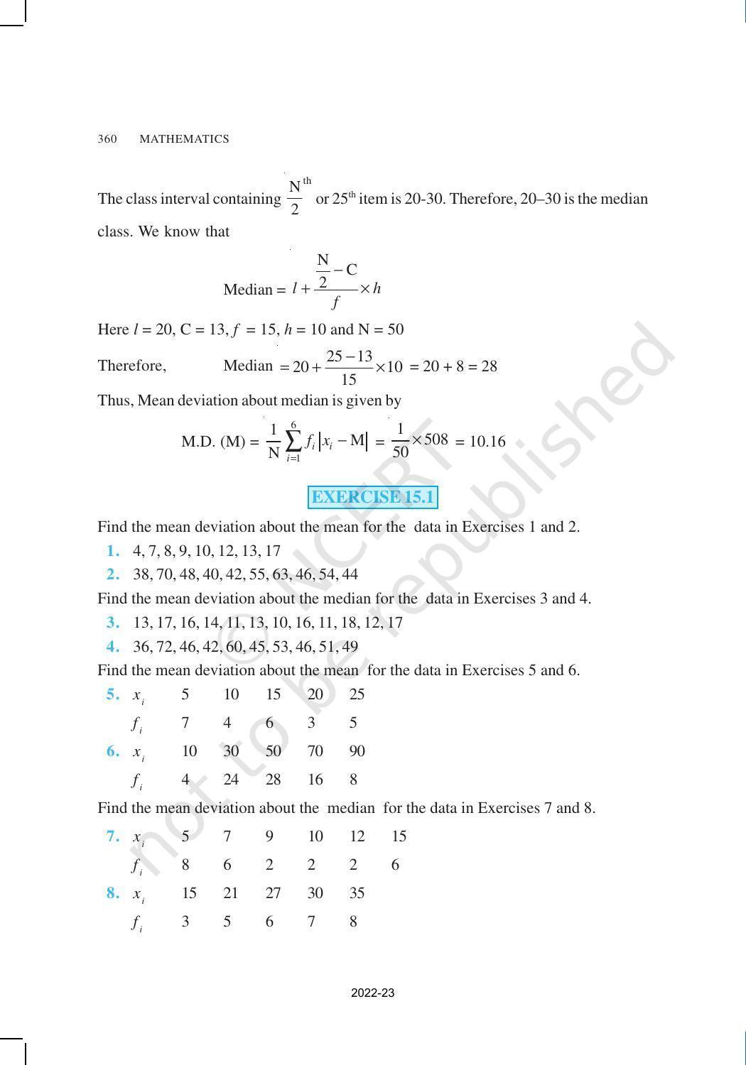 NCERT Book for Class 11 Maths Chapter 15 Statistics - Page 14