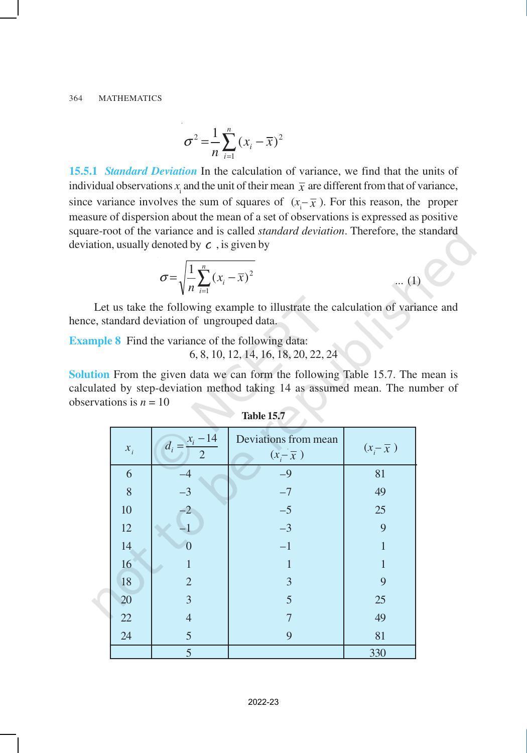 NCERT Book for Class 11 Maths Chapter 15 Statistics - Page 18