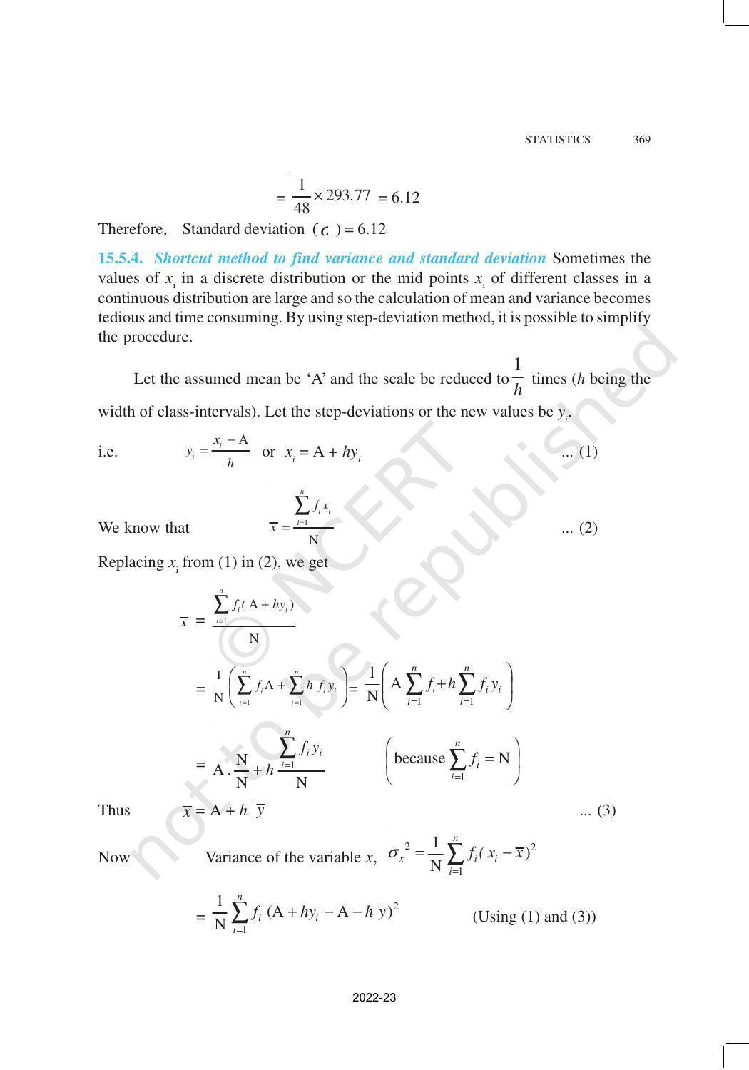 NCERT Book for Class 11 Maths Chapter 15 Statistics - Page 23