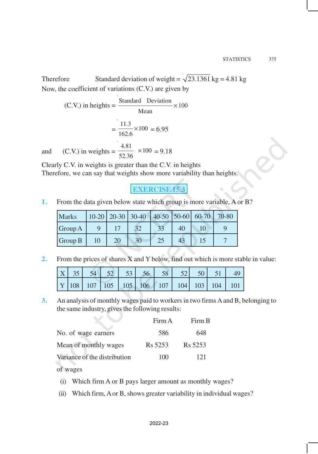 NCERT Book for Class 11 Maths Chapter 15 Statistics - Page 29