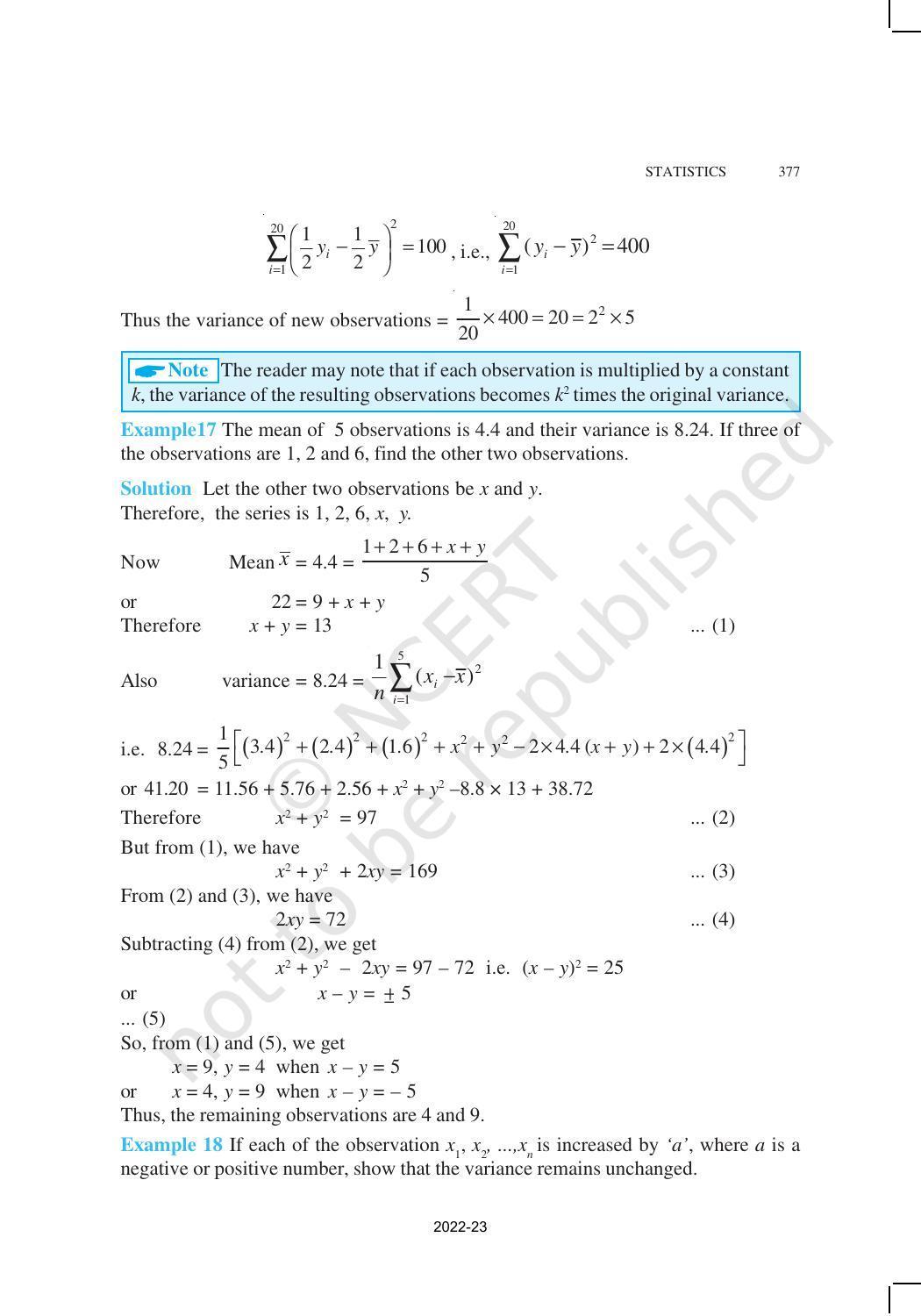 NCERT Book for Class 11 Maths Chapter 15 Statistics - Page 31