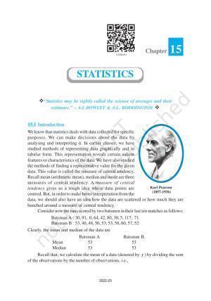 NCERT Book for Class 11 Maths Chapter 15 Statistics