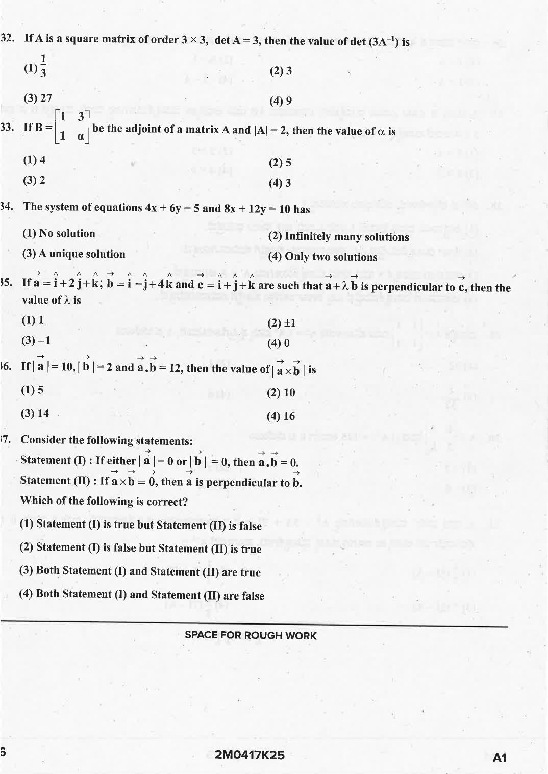 KCET 2025 Mathematics Question Paper - Page 16
