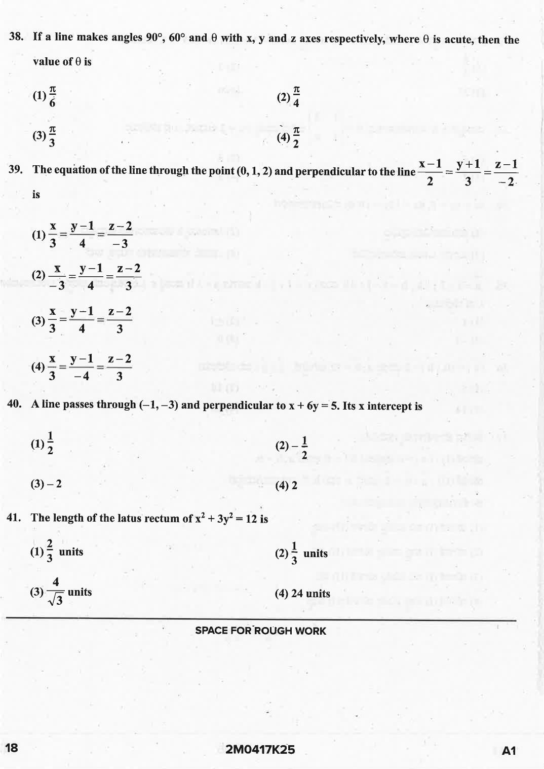 KCET 2025 Mathematics Question Paper - Page 18