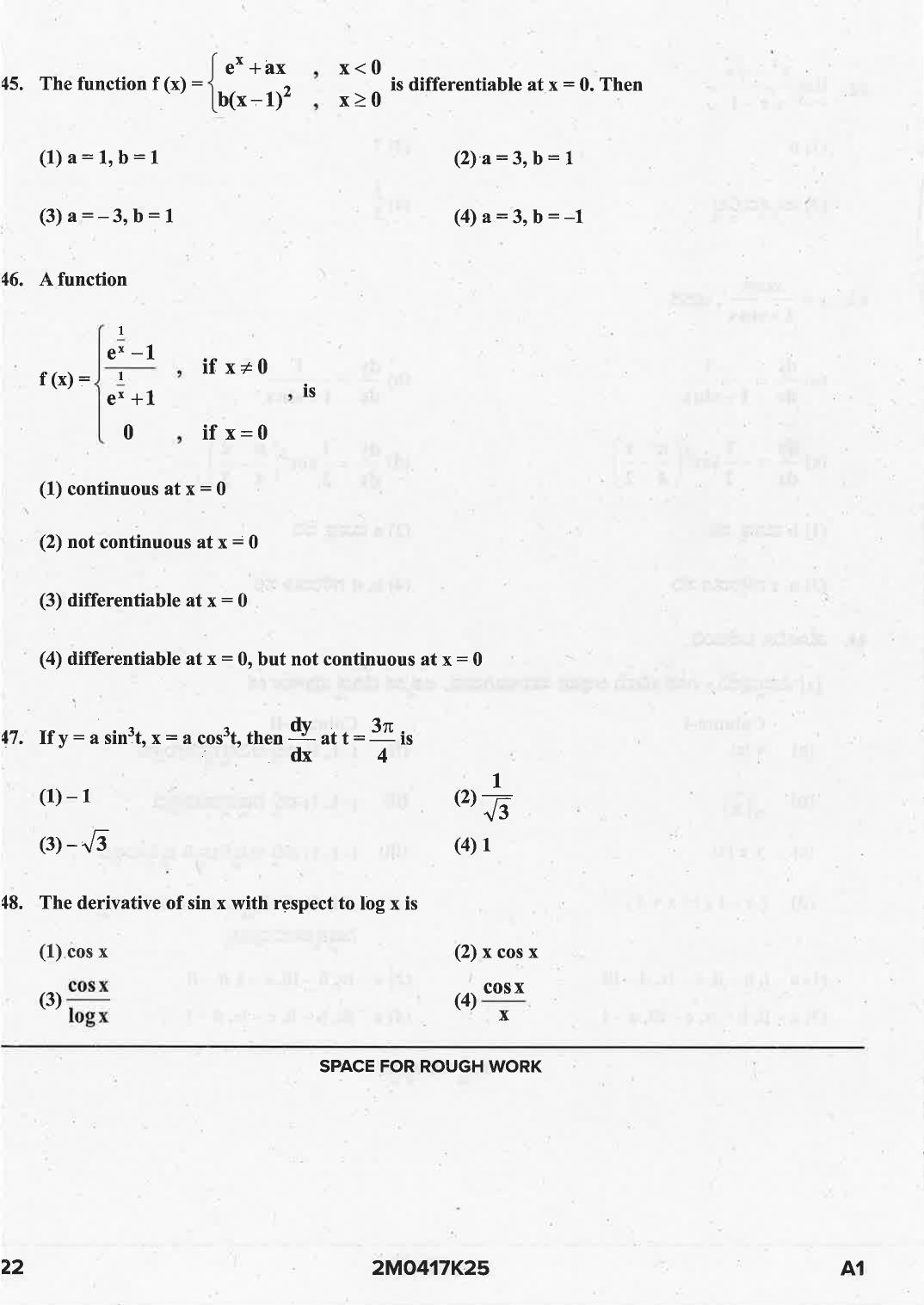 KCET 2025 Mathematics Question Paper - Page 22