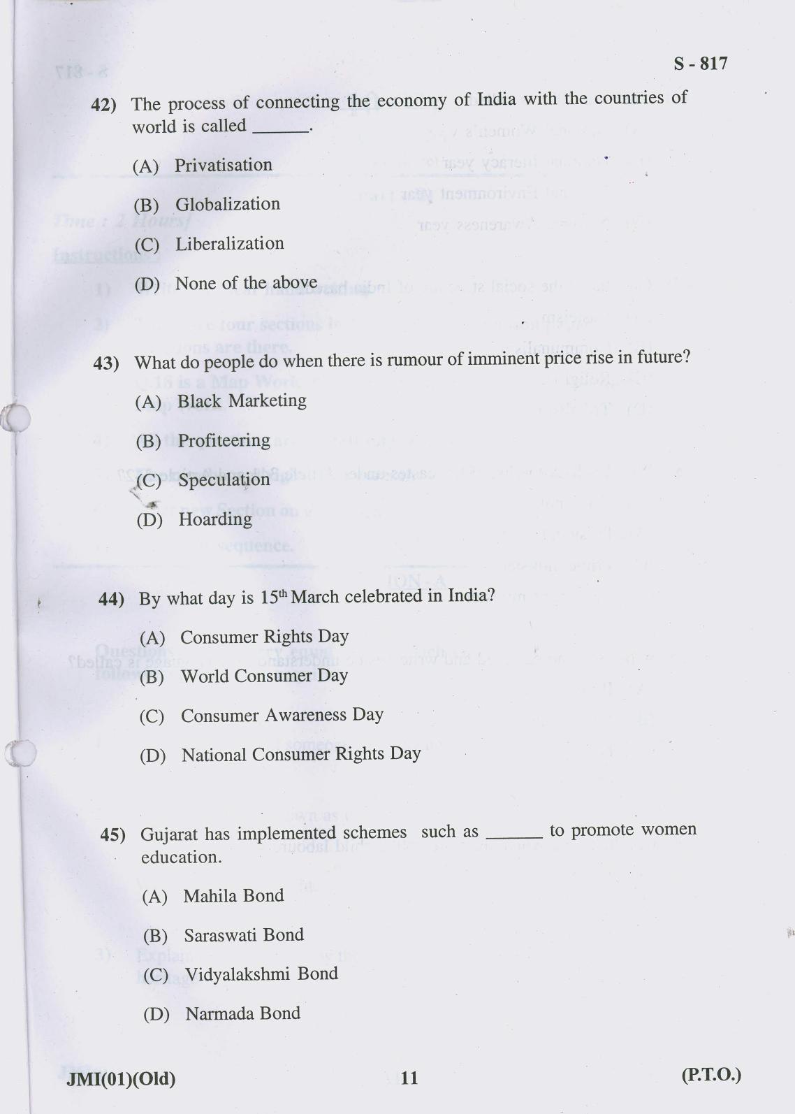 Gujarat Board Class 10th 10 ENGLISH OLD COURSE 2019 Question Paper - Page 11