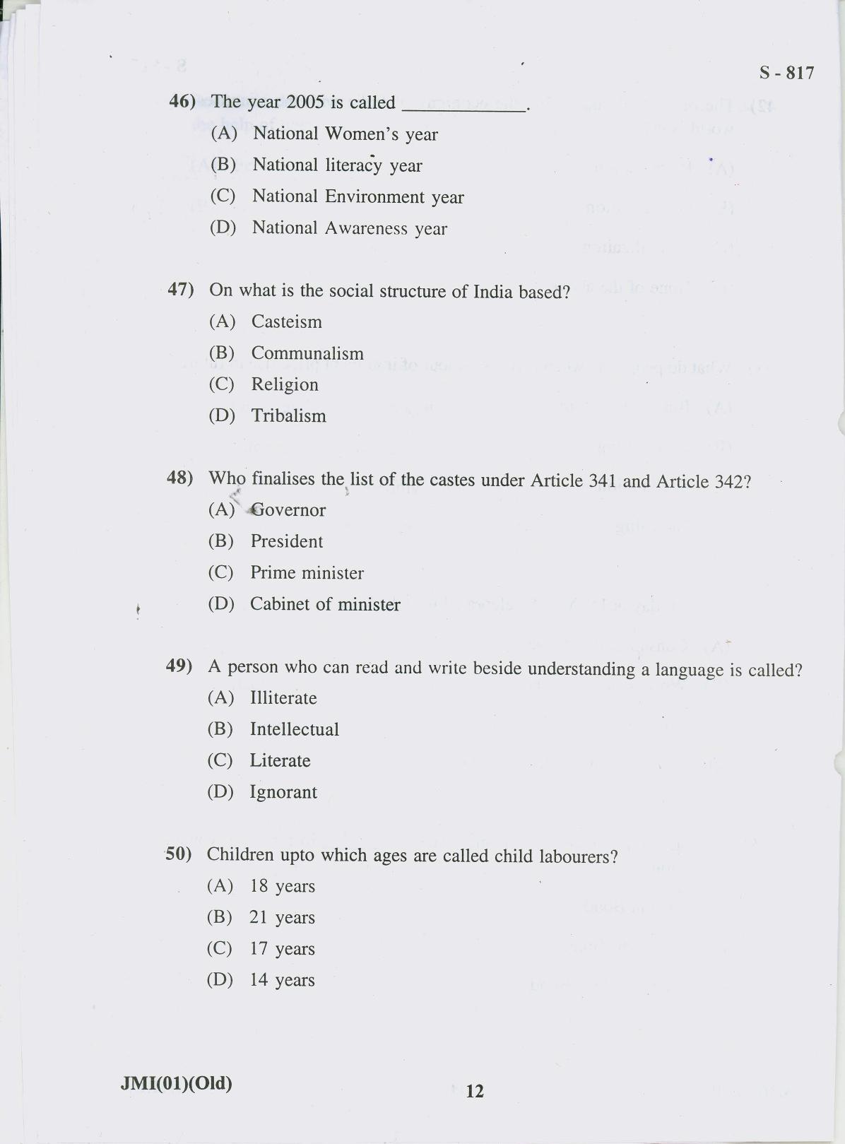 Gujarat Board Class 10th 10 ENGLISH OLD COURSE 2019 Question Paper - Page 12