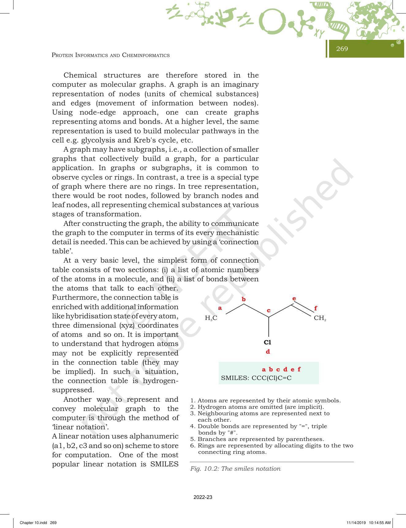 NCERT Book for Class 11 Biotechnology Chapter 10 Protein Informatics and Cheminformatics - Page 10
