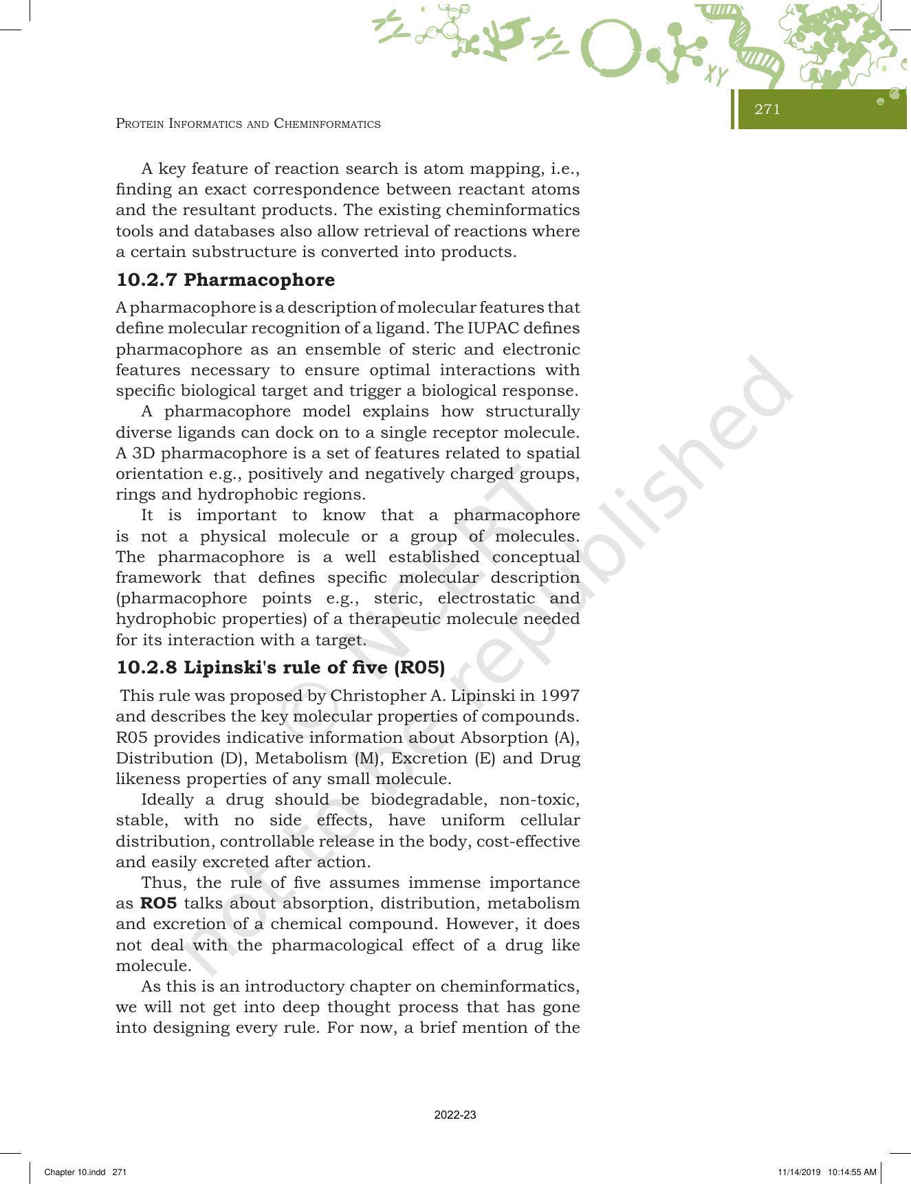NCERT Book for Class 11 Biotechnology Chapter 10 Protein Informatics and Cheminformatics - Page 12