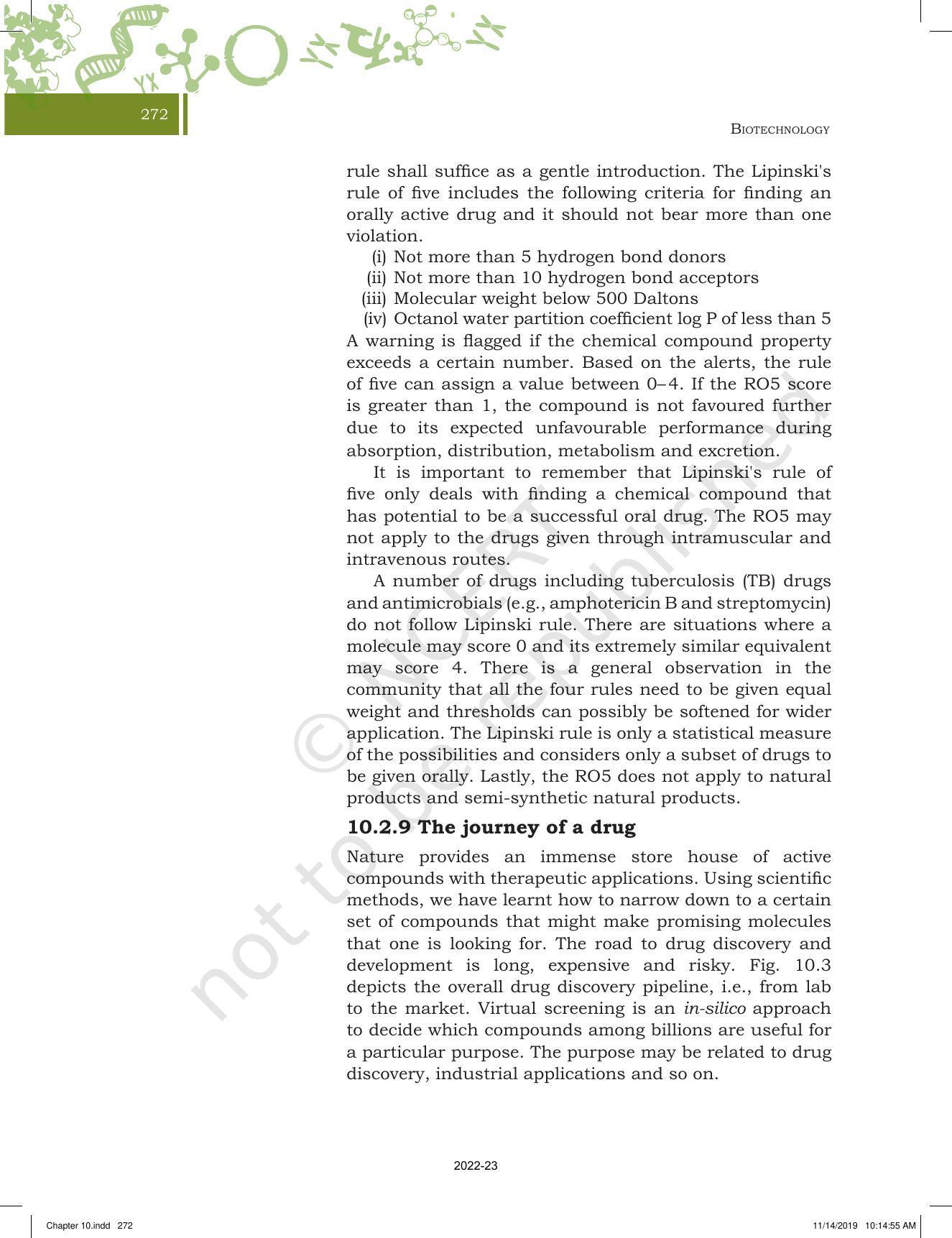 NCERT Book for Class 11 Biotechnology Chapter 10 Protein Informatics and Cheminformatics - Page 13